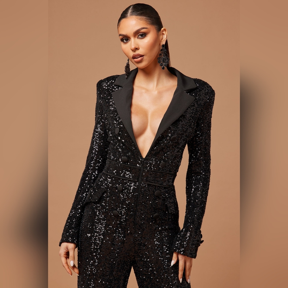 Nova Luxe Sequin Jumpsuit - Picture 7 of 10